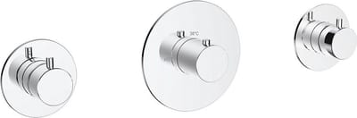 Wiesbaden Dreams afbouwdeel thermostatische douchekraan met 2 stopkranen chroom