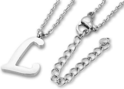 Amanto Ketting Letter L - 316L Staal PVD - Alfabet - 16x11mm - 50cm
