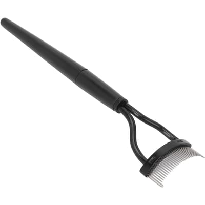 Wimperkam Vouwbaar Herbruikbaar Roestvrij Staal Wimper Scheider met Deksel Cosmetisch Gereedschap Zwart black