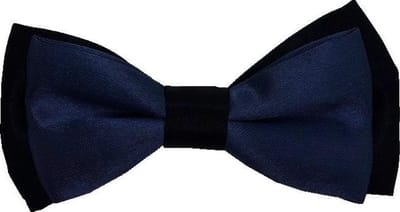 Fako Fashion - Kinder Vlinderstrik - Vlinderdas - Kinderstrik - Strik - Duo Tone - 10cm - Navy Blauw