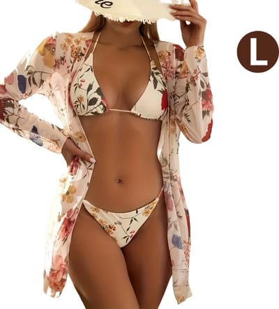 Bovista Bikini Dames - Meisjes Bikini - Badpak - Push Up - Vrouwen Badkleding - Zwemmen - Sexy Set - Top & Broekje - Tarwekleuring - Maat L