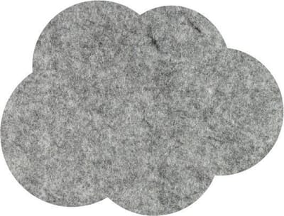 Wolk vilt onderzetters - Gemeleerd grijs - 6 stuks - 10,5 x 8 cm - Tafeldecoratie - Glas onderzetter - Cadeau - Woondecoratie - Tafelbescherming - Onderzetters voor glazen - Keukenbenodigdheden - Woonaccessoires - Tafelaccessoires