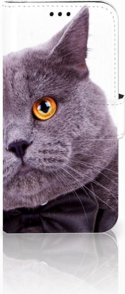 Boekhoesje voor Samsung Galaxy J5 2017 Telefoonhoesje met Pasjes Kat