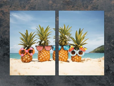 TMK ArtDeko - Serie Ananas - Snijplank - 2x35x52 cm - Glas
