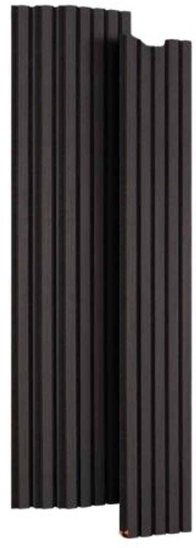 Bergson Wandpanelen - Akoestische Panelen - Geluidsabsorberend - E0 MDF - Brandwerend - Zwart Eiken - 4 Stuks - 240x20 cm