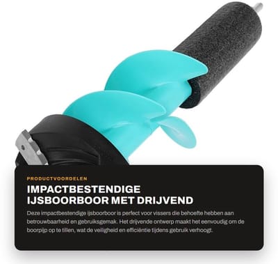 Dailygoods- IJsboor Impactbestendig - Elektrische Vijzel - Drijvend Ontwerp - Veiligheid - Efficiënte Gatopening - Robuuste Materialen - Boor