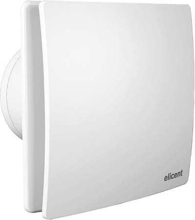 Badkamerventilator 150 mm voor Plafond of Wandmontage - Wit