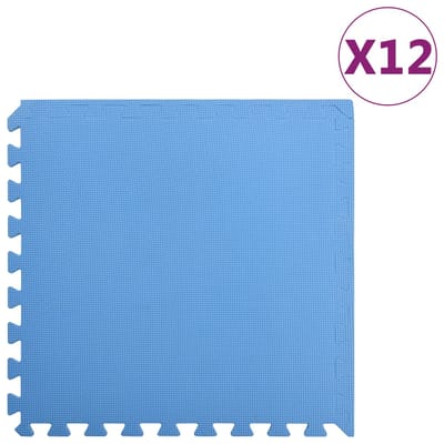 vidaXL - Vloermatten - 12 - st - 4,32 - ㎡ - EVA-schuim - blauw