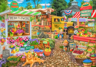 Bluebird Puzzle legpuzzel Farmers Market Spring Summer Season - 1000 stukjes.