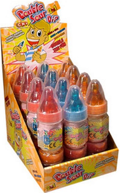 Candy Man - Double Sour Dip - Zure Fopspenen - 12 stuks