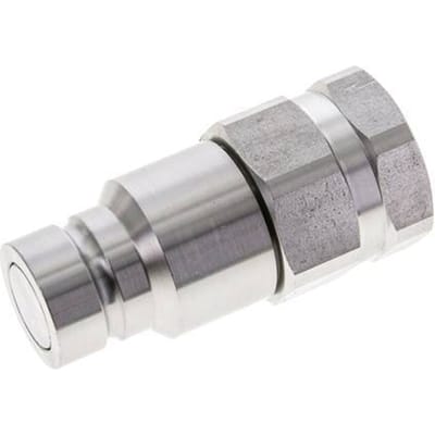 RVS DN 16 Vlakdichtende Koppeling Insteeknippel G 1 inch Binnendraad ISO 16028 D 30mm