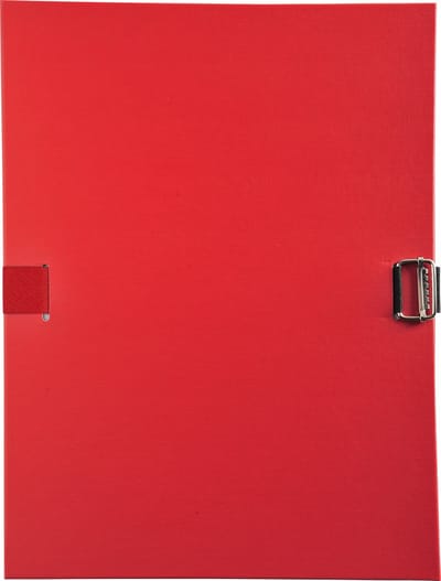 Exacompta 10x Map met uitrekbare rug met klep en riem - gekleurde PP - Rood - 30109H