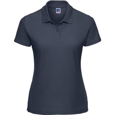 Russell Dames/Dames Klassiek Effen Poloshirt van Polycotton (Franse marine)