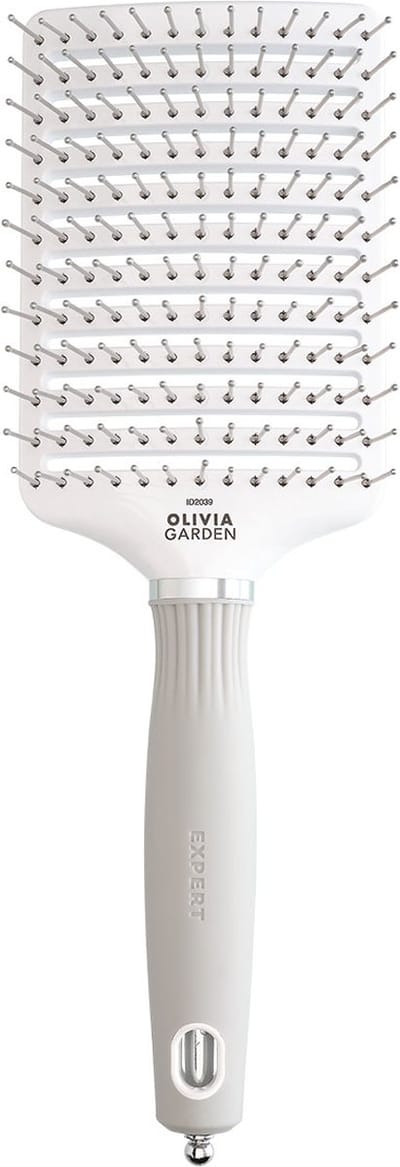 Olivia Garden - Expert Care Vent - Nylon - Silver - Haarborstel - L