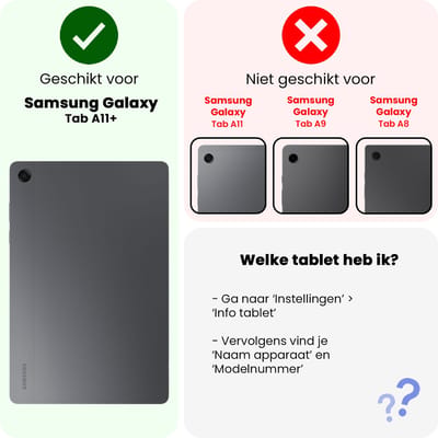 Hoes - Geschikt voor Samsung Galaxy Tab A11 Plus - Met Screenprotector - Trifold Bookcase - Hard Cover - Hardcover Book Case - Tablet Hoesje - Paars