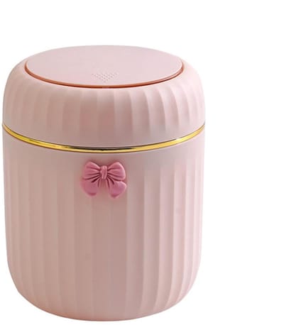 Aanrecht Prullenbak - Klein Afvalbakje - Afval Beheren - Compact Met Drukklep - 16.5 cm - Roze
