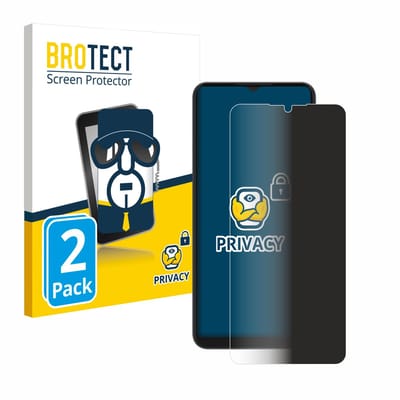 BROTECT - privacy screenprotector voor ZTE Blade A52 / A54 - Folie Beschermfolie Blauwlichtfilter 2 Stuks