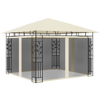 vidaXL - Prieel - met - klamboe - 180 - g/m² - 3x3x2,73 - m - crème