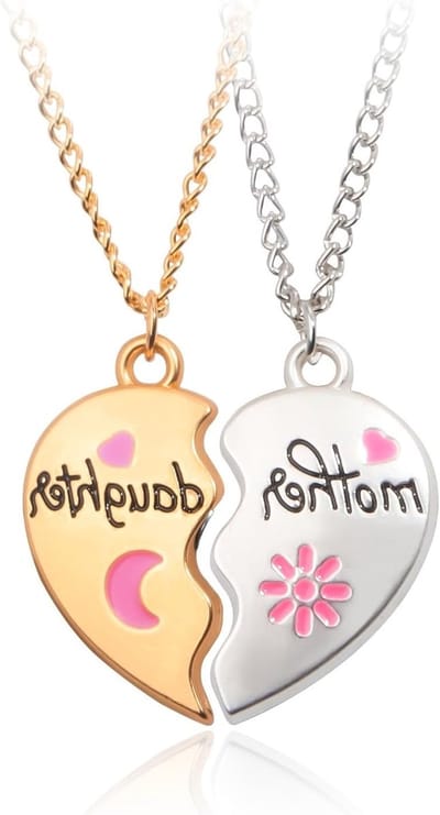 Magnetische Hart Ketting voor Moeder en Dochter, 2 Stuks, Perfecte Verjaardag en Moederdag Cadeau, Unieke Sieraad voor Moederliefde