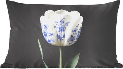 Sierkussens - Kussentjes Woonkamer - 60x40 cm - Tulp - Patroon - Blauw