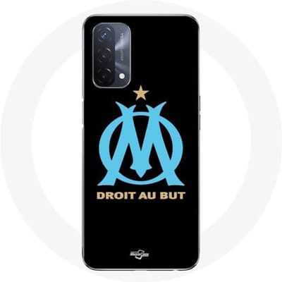Oppo A93 5G hoesje Olympisch Olympisch logo demarseille Zwarte achtergrond