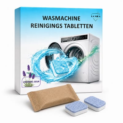 La Vida Luxe Wasmachine Reiniger Tabletten – 25 stuks = 2 Jaar Voorraad – Wasmachine Ontkalker & Reinigingstabletten tegen Muffe Geur, Kalk, Vetluis en Zeepresten – Lavendel – Alle Wasmachines