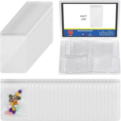 100 Stuks Zelfklevende Treat Bags van 3"-6" in 10 Maten, Dichte en Herbruikbare Cellofaanzakken voor Sieraden en Armbandopslag, Duidelijk en Lockable