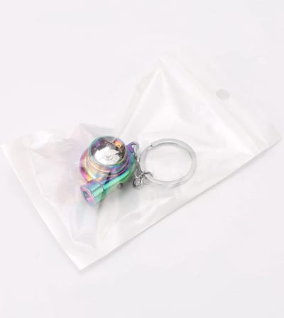 Mini Turbo Turbocompressor Sleutelhanger met Geluid en LED Licht - Metalen Sleutelhanger - Sleutelhanger met Geluid - Turbo Sleutelhanger
