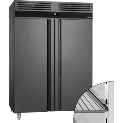 GGM Gastro Tiefkühlschrank Edelstahl PREMIUM - GN 2/1 - 1400 Liter - mit 2 Türen - Anthrazit