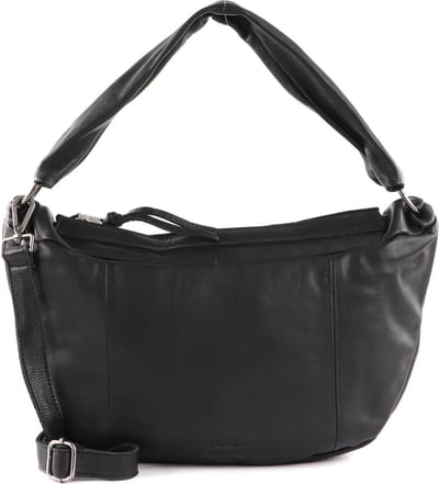 FREDsBRUDER Leren Schoudertas Rousur Small Shoulderbag Black Zwart