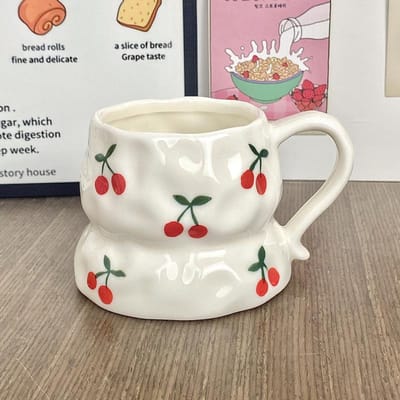 Onderglazuur Gekleurde Keramische Mok Souvenirbeker voor Thuis Verjaardagscadeau Waterbeker Stel Koffiekop Persoonlijk 301-400ml