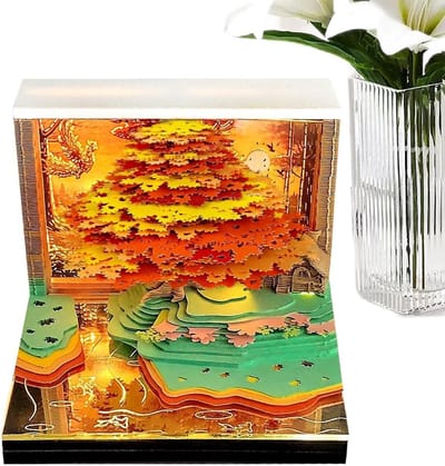 3D Bureaukalender - Weekplanner Kalender - Evenementen Organiseren - Uitgesneden Papierkunst - 10.5 x 10.3 x 8.4 cm - Niet gespecificeerd