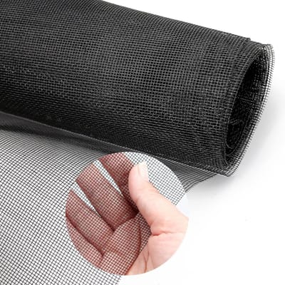 SnelShoppen - Mosquito Net 120 x 250 cm Vliegenhor Vliegenscherm Glasvezel voor Deuren en Ramen in Keuken, Woonkamer, Slaapkamer (Zwart)