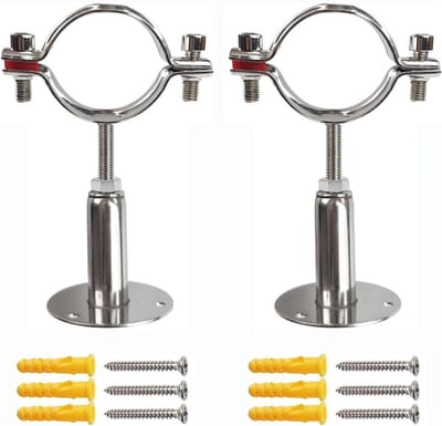 Pijpondersteuning Set - Bevestigingsklemmen - Pijp Montage - Verstelbare Hoogte - 2 Inch - Metaal