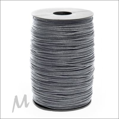 Waxkoord Donker Grijs | Cotton wax koord | 1.5mm x 200 meter| donker grijs | Sieraden Maken | leer look