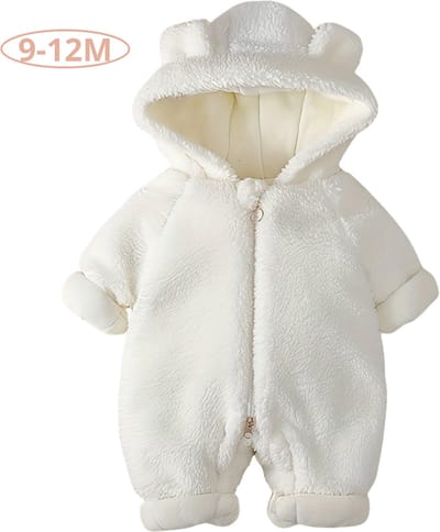 Livano Berenpakje Baby - Winterpak - Onesie - Teddy - Romper - Pakje - Jongen - Meisje - 9-12 Maanden - Beige