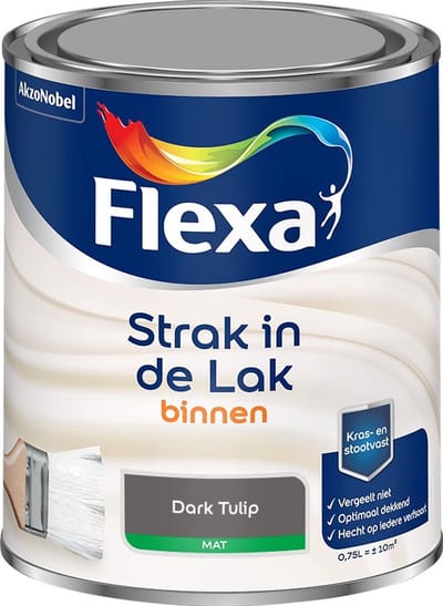 Flexa - Strak In De Lak Binnenlak Mat - Dark Tulip - Mengverf - 750 Ml