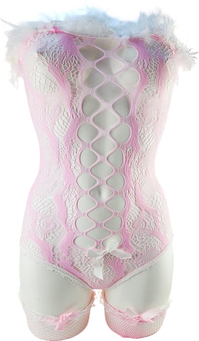 BamBella ® Sexy Cosplay Rollenspel kleding - Onesize - outfit dames bunny pak wit roze jumpsuit set