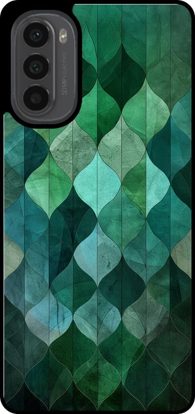 Smartphonica Telefoonhoesje Geschikt voor Motorola Moto G52 / G82 met groene bladeren opdruk - TPU backcover case green leaf design - Groen geschikt voor Motorola Moto G52;Motorola Moto G82