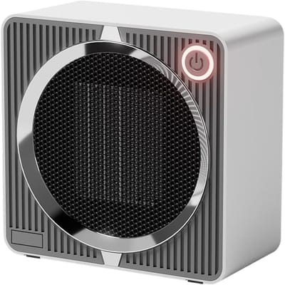 Ynkkvre -PTC Mini Kachel - Elektrische Verwarming -Elektrische Verwarming - Ptc Keramisch - Mini En Draagbaar Ontwerp Voor Binnenruimte, Bureau, Kantoor, Slaapkamer, Kampeerdoeleinden - 1 Stuk - Wit