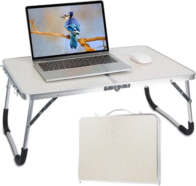 Eleganca Laptoptafel - B60xD40xH26.5 cm - Laptopstandaard - Bedtafel - Banktafel - Klaptafel - Opvouwbare Tafel - Laptoptafel Verstelbaar - Ontbijttafel