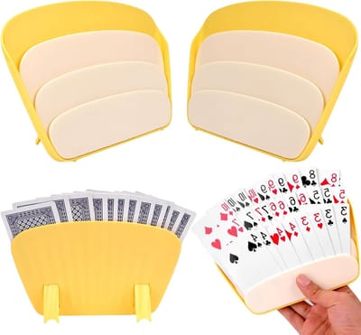 Handvrije Speelkaarten Houder - 4 Stuks Plastic Kaartenstandaard voor Poker, Geschikt voor Kinderen, Senioren en Mensen met Beperkingen