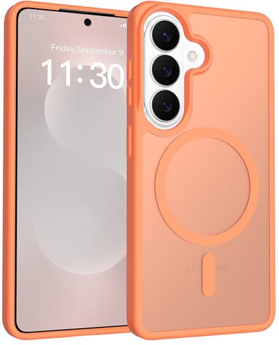 Solidenz Hoesje - geschikt voor Samsung Galaxy S26 - Geschikt voor MagSafe - FrostMag - Oranje