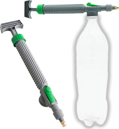 Drukspuit voor Frisdrankflessen - Premium Handspuit - met Verstelbare Nozzle - Compacte Plantenspuit Pompsproeier - voor Tuin en Kamerplanten - Duurzaam Sorteersysteem - Ongediertebestrijding en Bemesting
