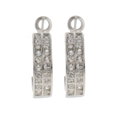 Behave - Oorbellen - Oorringen met steentjes - zilverkleur - elegant stijl