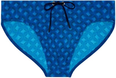 HOM - Trinacria Swim mini briefs - Navy Print - mannen - S