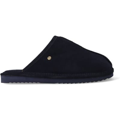 Warmbat Barron Suede Heren Pantoffels - Dark navy - Maat 40