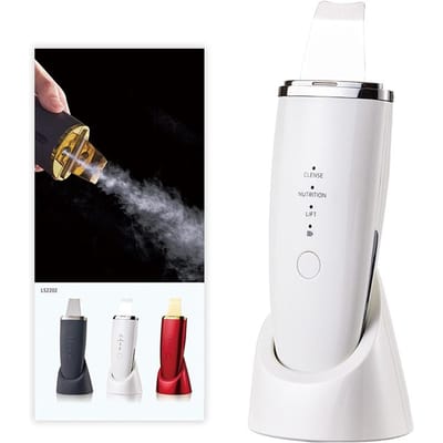 Ultrasone Schraper Mee-eter Verwijderaar Diepe Reiniging Schraper Gezicht Exfoliator Acne Reinigingsschraper Gezichtslift Huidverzorgingstools Ve black