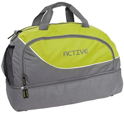 Actieve Sporttas 30L met Vochtcompartiment en Zijvak voor Mobiele Telefoon - Grijs/Groen