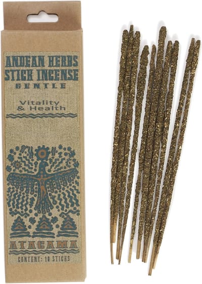 Vegan wierookstokjes 'Vitality & Health', Andeskruiden, Prabhuji's Gifts, 10 sticks